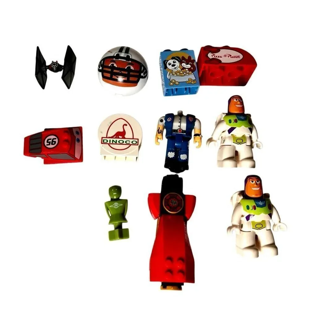 Lot of LEGO Toy Story Minifigures, Brick Built Accesories And Bonus Pieces.